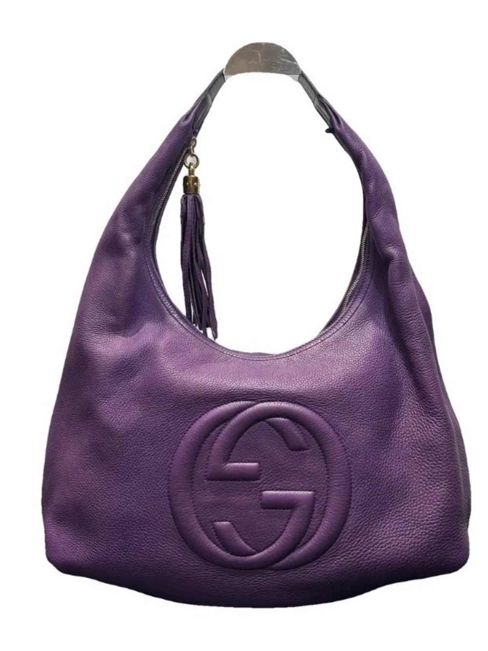 Gucci Purple Leather SoHo Hobo with Tassel